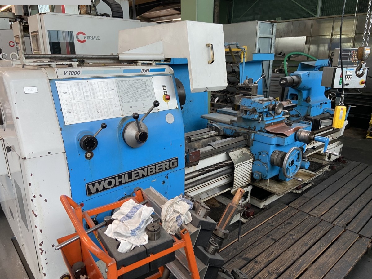 gebrauchte Maschinen sofort verfügbar Leit- und Zugspindeldrehmaschine WOHLENBERG-LÖW V 1000