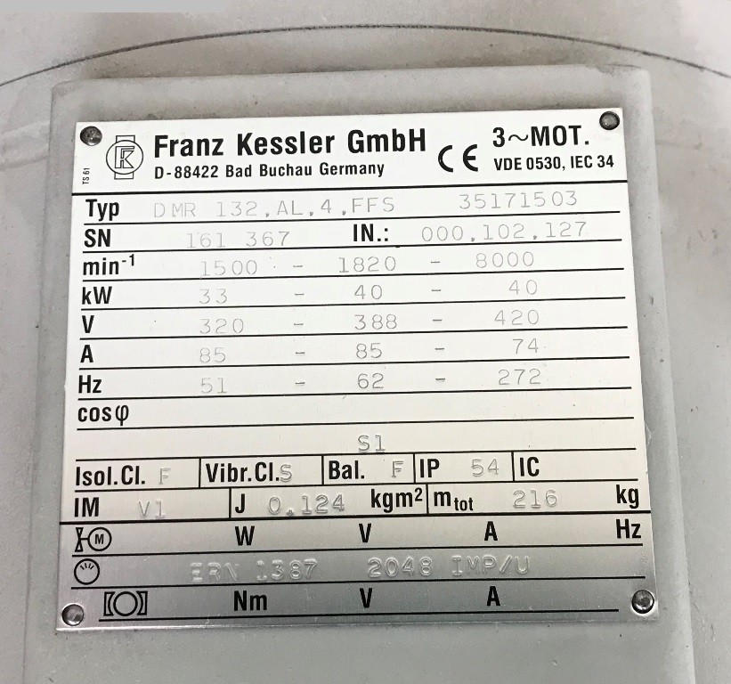 used Motor KESSLER DMR 132.A.4. FFS