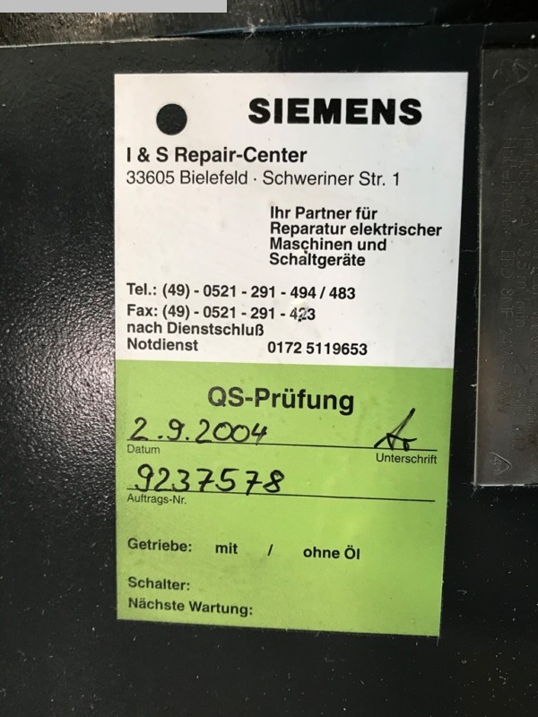 used Motor SIEMENS 1FT5138-0AA01-2Z