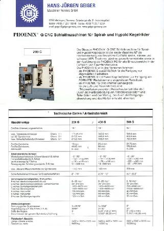 Rectificadora de engranajes cónicos usada GLEASON PHOENIX 200 HG