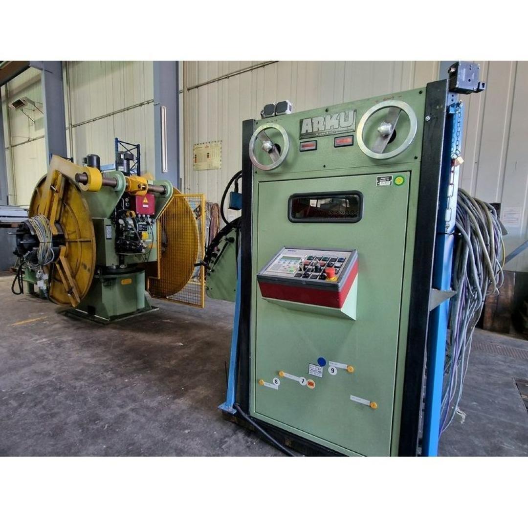 used Metal Processing decoiler straightening machine ARKU AH 3000/2/250/ST / RM 3025.4/2