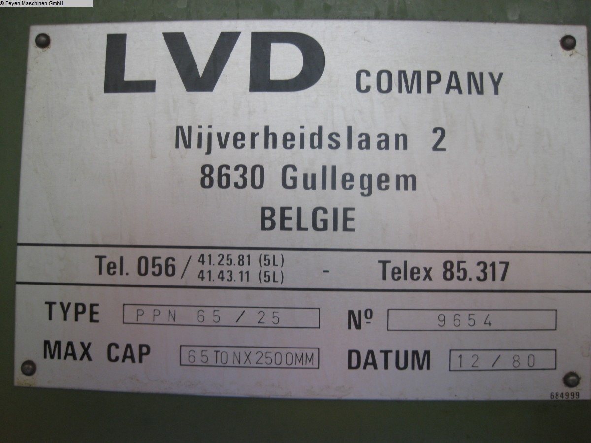 gebrauchte  Abkantpresse - hydraulisch LVD PPN 65 /25