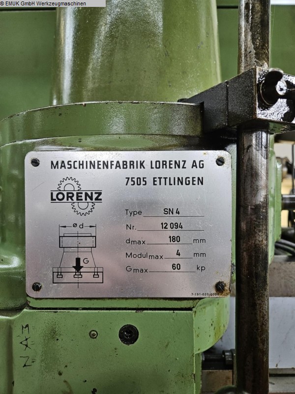 Máquina perfiladora de engranajes usada LORENZ SN 4