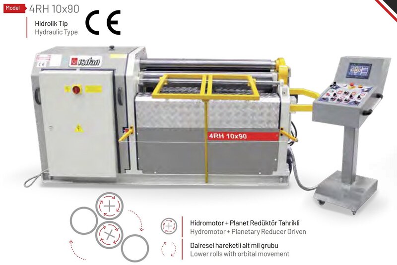 used Machines available immediately Plate Bending Machine -  4 Rolls HESSE by ISITAN 4RH 10x90