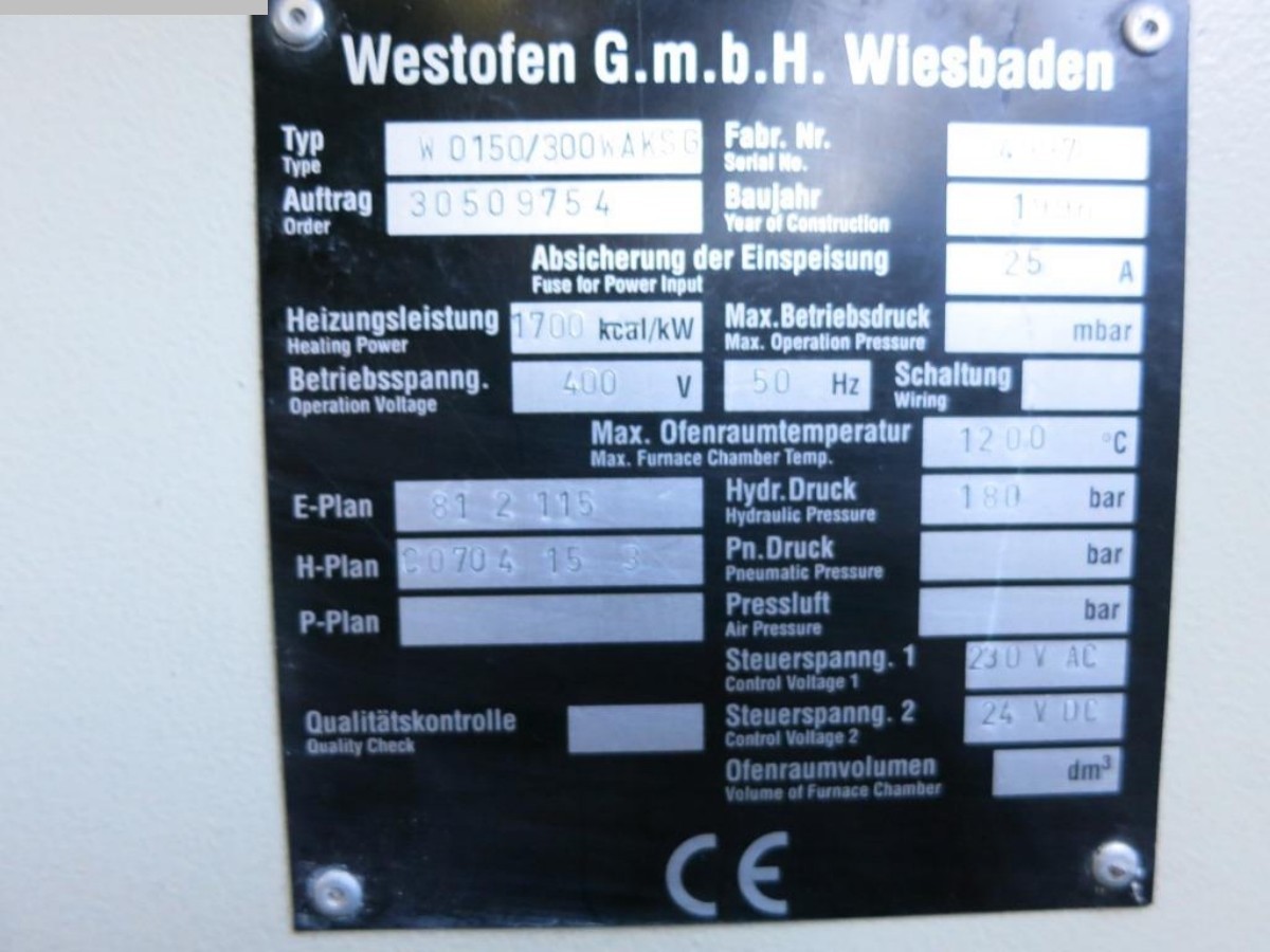 Four à gaz d'occasion Westofen WO 150 / 300 WA-KSG