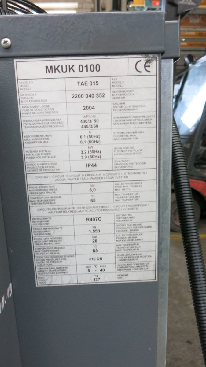 used Temperature control unit REGLOPLAS MKUK0100 /TAE015