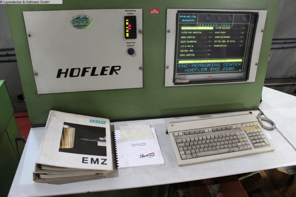 używana maszyna do testowania przekładni HÖFLER EMZ 2002 / 2602