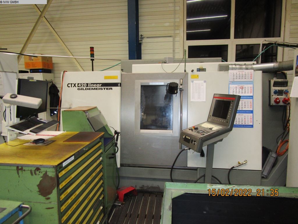 gebrauchte Metallbearbeitungsmaschinen CNC Drehmaschine - Schrägbettmaschine GILDEMEISTER- DMG CTX 420 linear