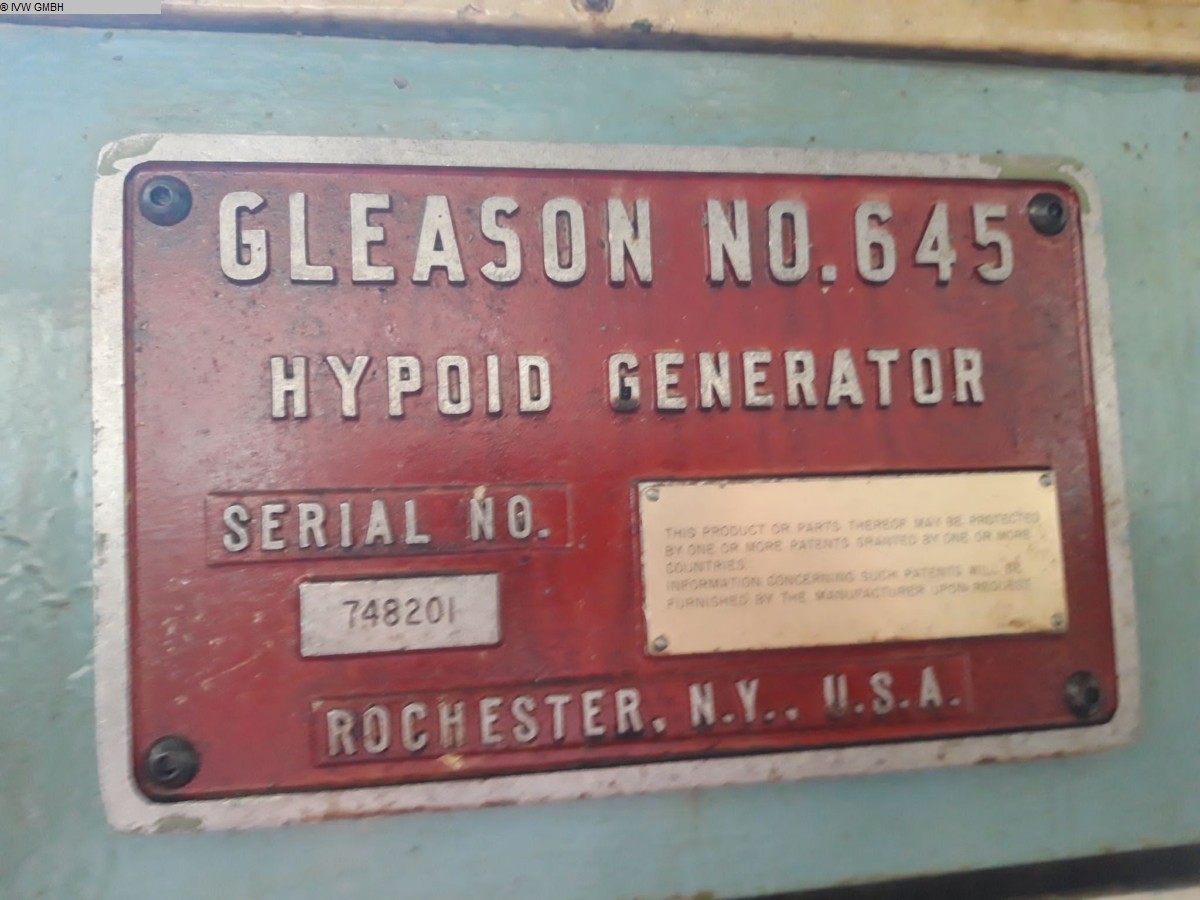 used Hypoid Gear Rougher GLEASON-PHOENIX Hypoid Generator No.645