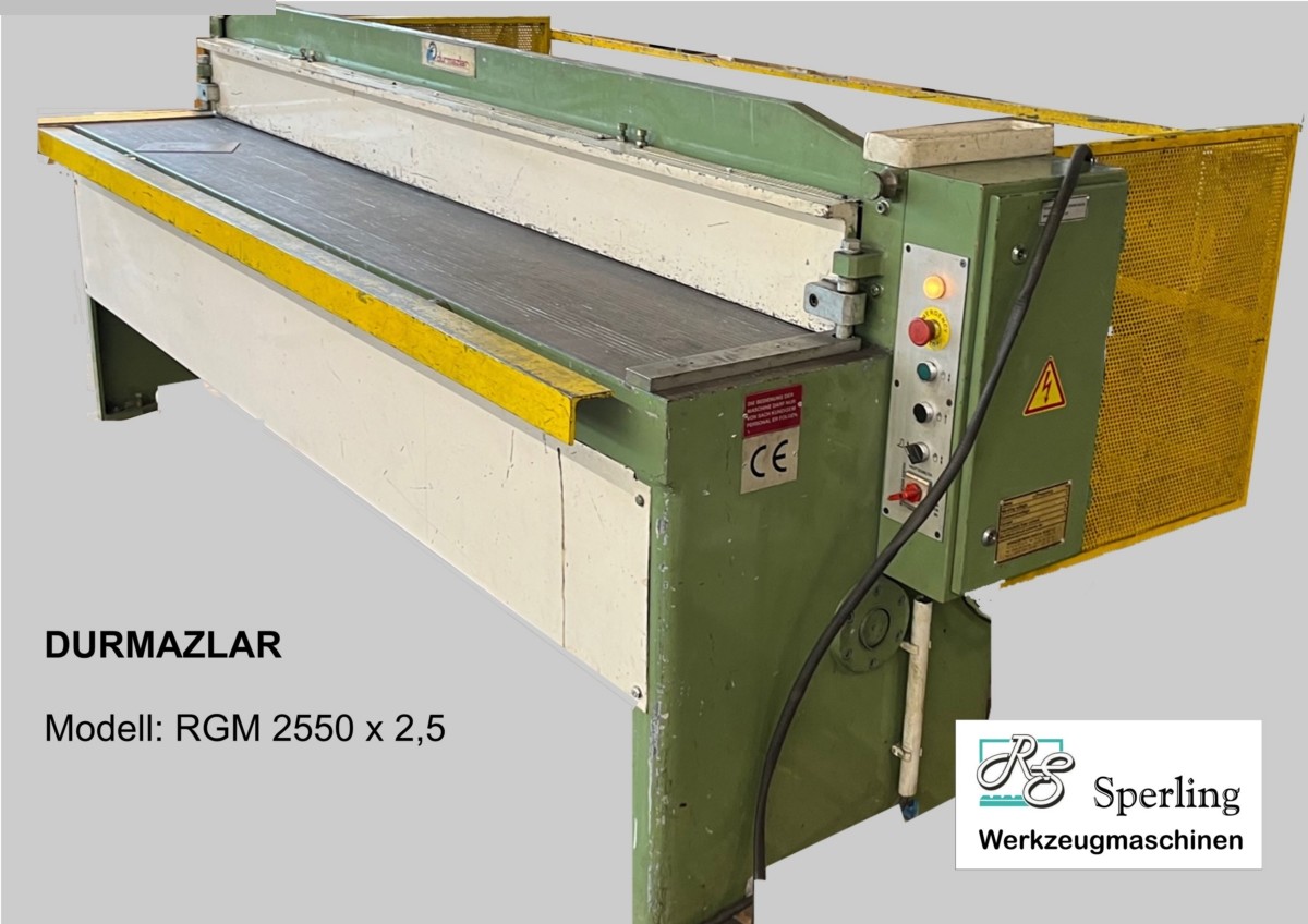 used Machines available immediately Plate Shear - Mechanical DURMAZLAR RGM 2550 x 2,5