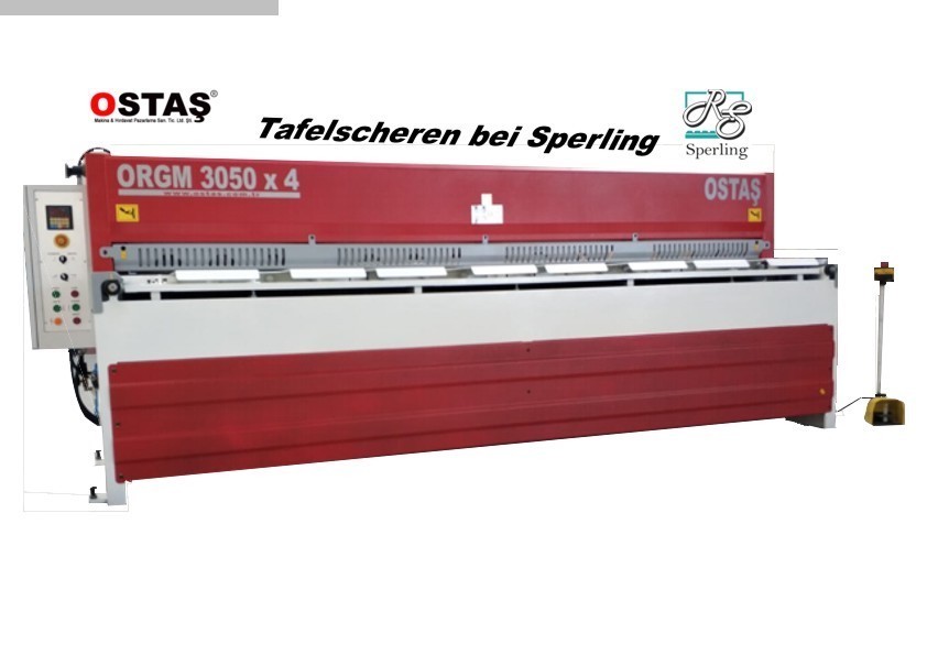 gebrauchte Blechbearbeitung / Scheren / Biegen / Richten Tafelschere - mechanisch OSTAS ORGM 3050 x 4 gebrauchte Blechbearbeitung / Scheren / Biegen / Richten Tafelschere - mechanisch OSTAS ORGM 3050 x 4