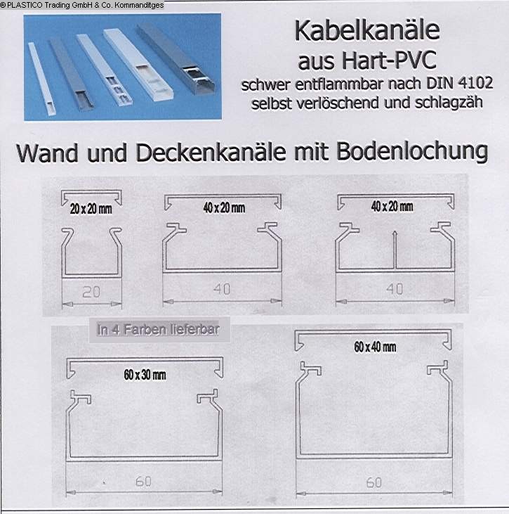 used pipes - and profiles IDE Kabelkanal Werkzeuge