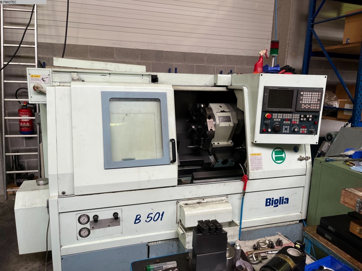 gebrauchte Maschinen sofort verfügbar CNC Drehmaschine - Schrägbettmaschine BIGLIA B 501