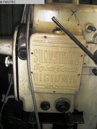 used Milling Machine - Horizontal SUNDSTRAND RIGIDE MILL N°33