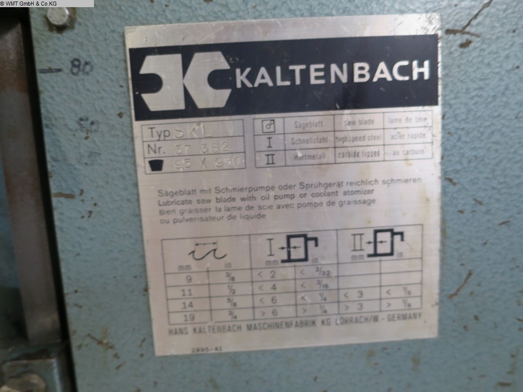 used Aluminium Circular Saw KALTENBACH SKL 400