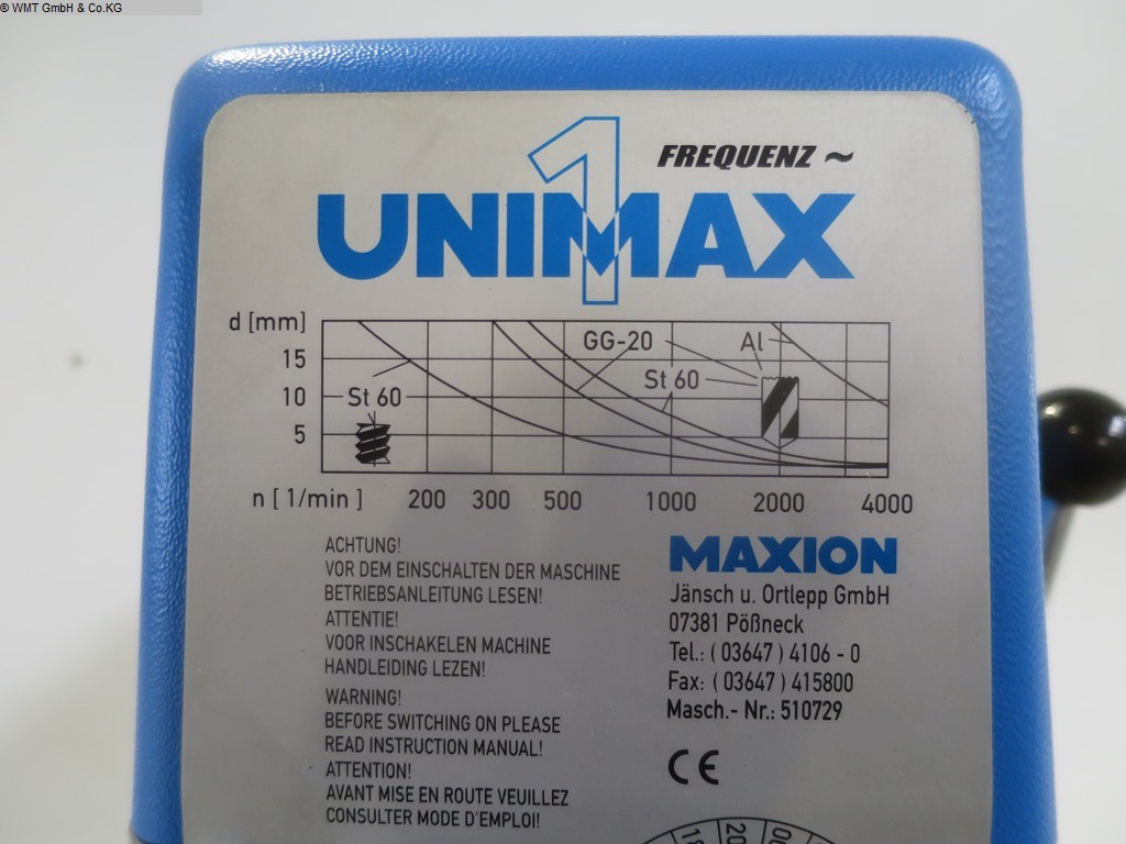 gebruikte tafelboormachine MAXION UNIMAX 1 Frequenz