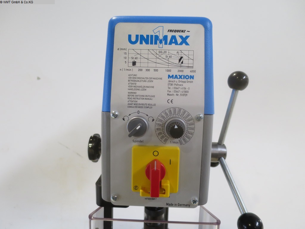 gebruikte tafelboormachine MAXION UNIMAX 1 Frequenz