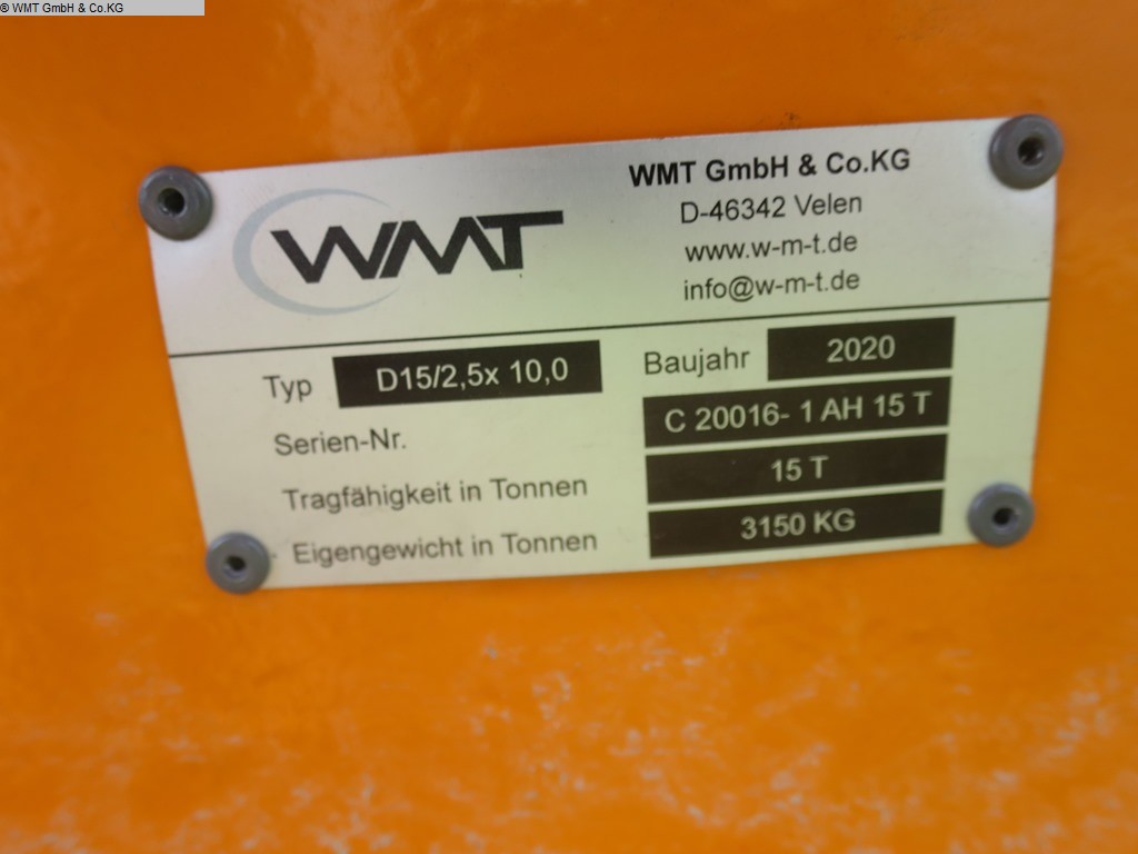 вживані важкі причепи WMT D15 / 10,0 x 2,45