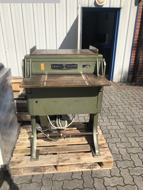 used Machines available immediately grooving abd perofrating machine BICKEL H.K. 3-68