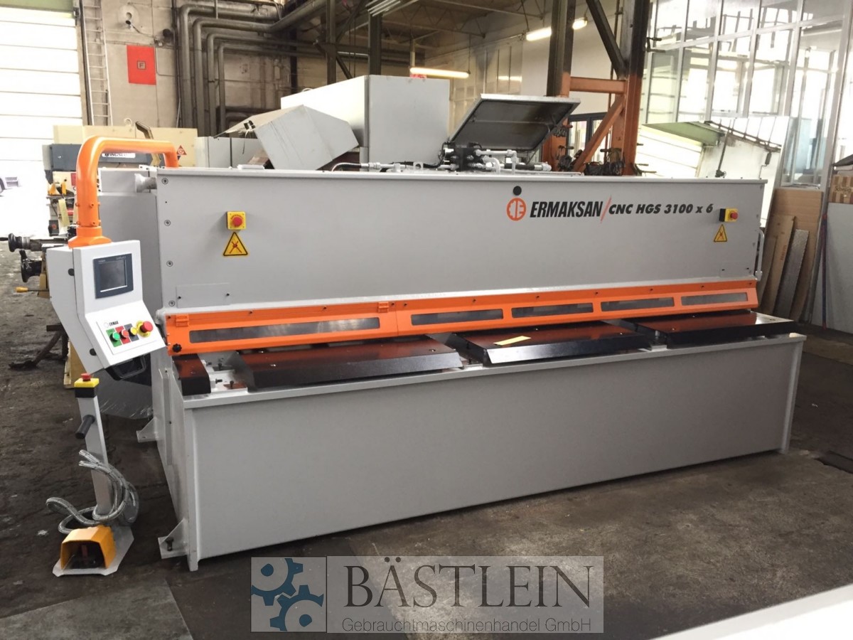 used Machines available immediately Plate Shear - Hydraulic ERMAK CNC HGS 3100x6 HH MONO