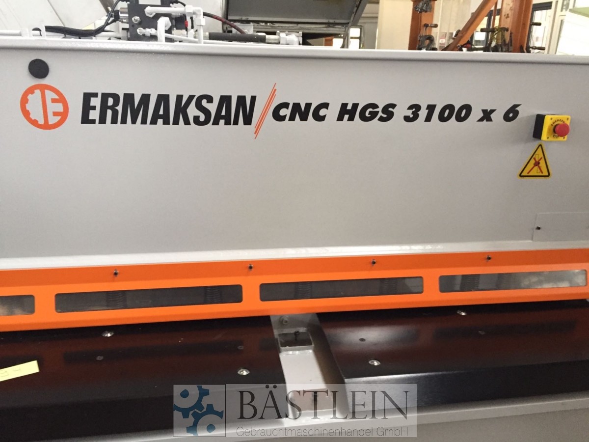 Cisaille à plaques d'occasion - Hydraulique ERMAK CNC HGS 3100x6 HH MONO
