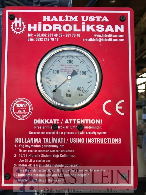 Prensa de prueba usada - hidráulica HIDROLIKSAN HD 100