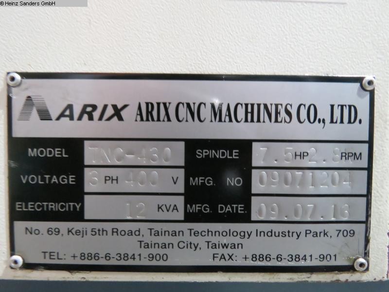 Токарний верстат з ЧПУ ARIX TNC - 430 б/у
