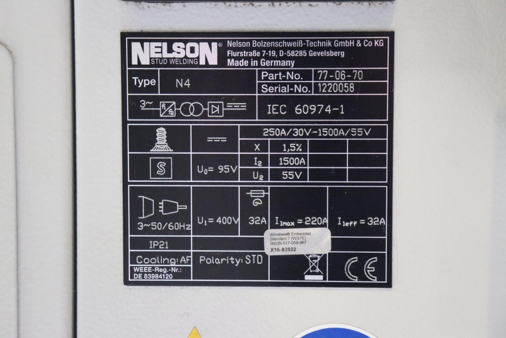 Appareil de soudage de boulons d'occasion NELSON Steuerbox NTC-1 SE