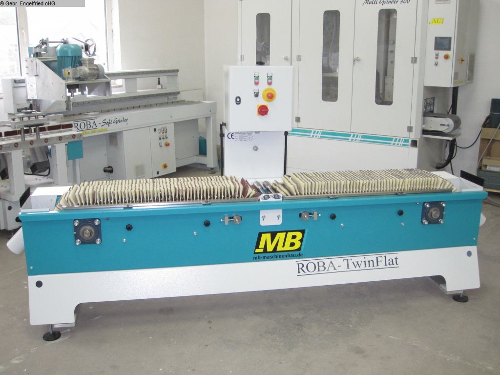 used Window production: wood Sanding machine MB Roba Twin Flat  -Video-