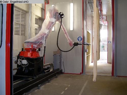 used Window production: wood Window spraying plant FINITURE Spritzroboter RAS  -Video-