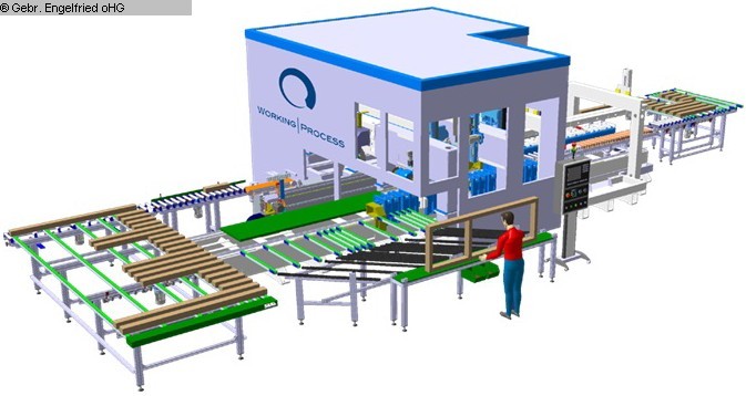 gebrauchte Holzbearbeitungsmaschinen CNC-Bearbeitungszentrum Fenster u. Türen WORKING PROCESS Fensteranlage  -Video-