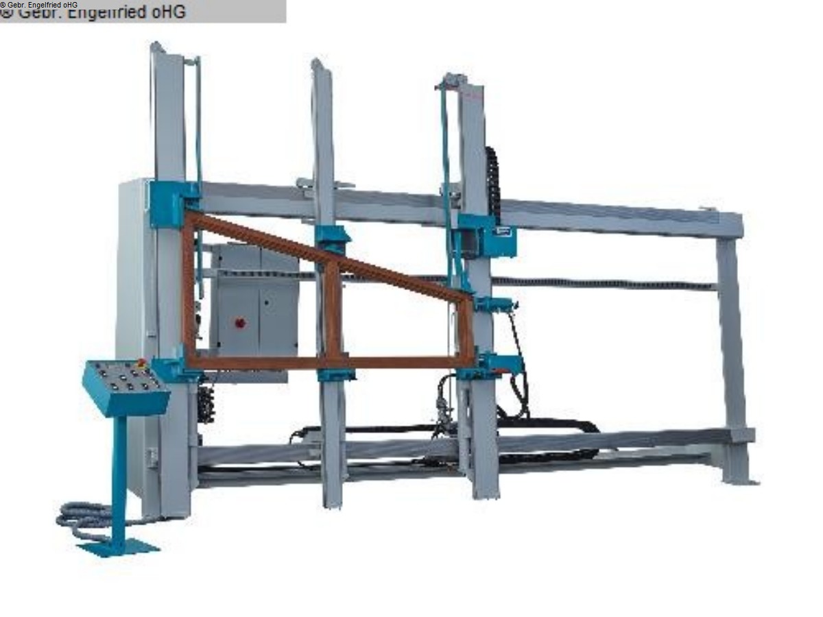 used Window production: wood Frame press S&S Bavaria 2000 L  -Video