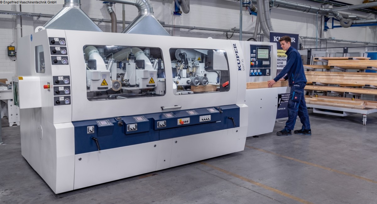 gebrauchte Maschinen sofort verfügbar Vierseitenhobelmaschine KUPER SWT XL-6 Fenster, CNC-Spindeln