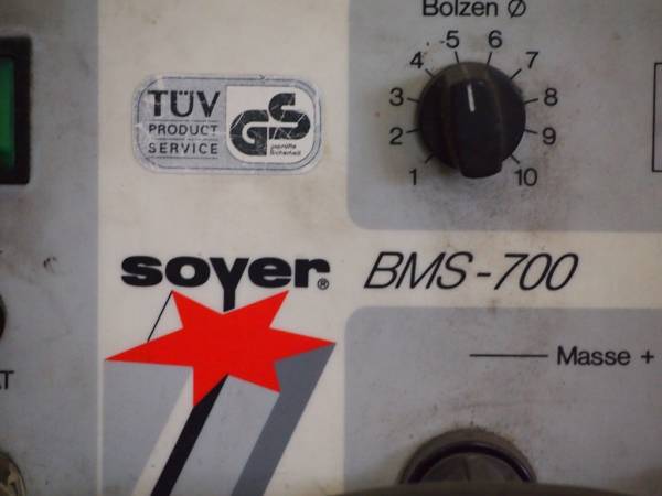 Dispositivo de soldadura de pernos usado SOYER BMS 700