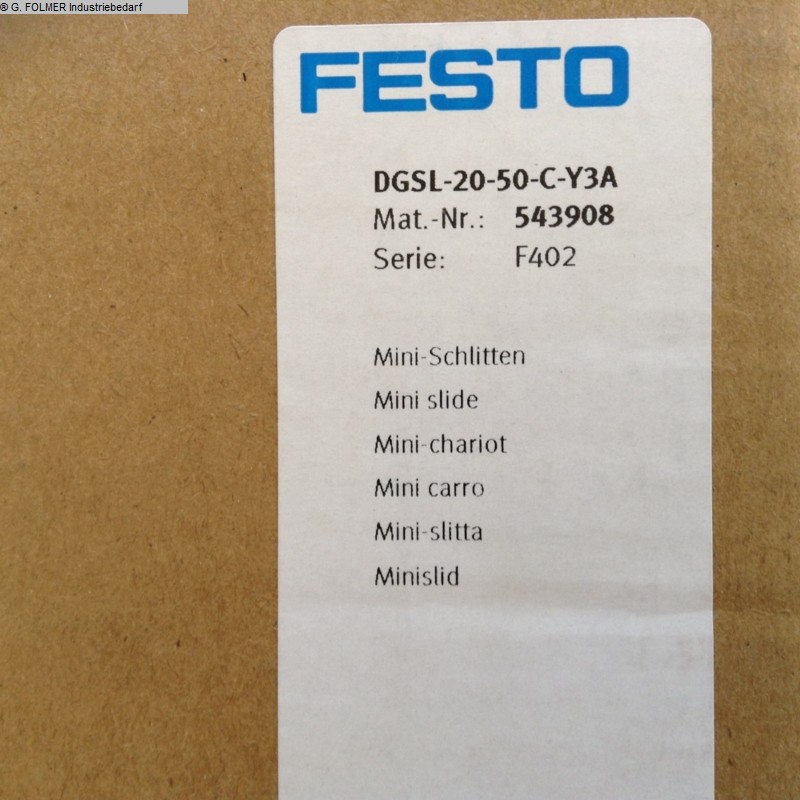 used Machines available immediately Pneumatic articles FESTO DGSL-20-50-CY3A
