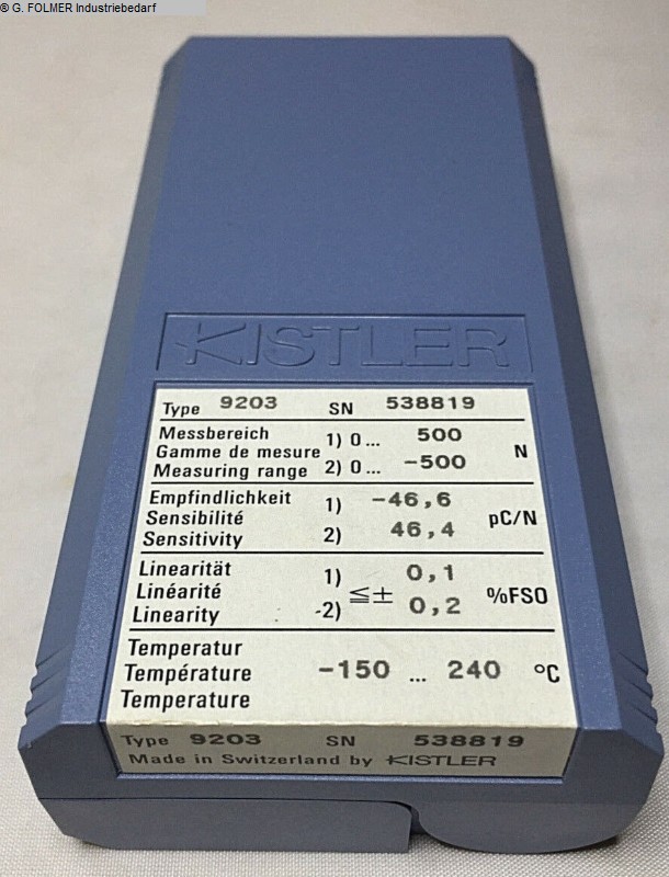 used Metal Processing Measurement equipment KISTLER 9203