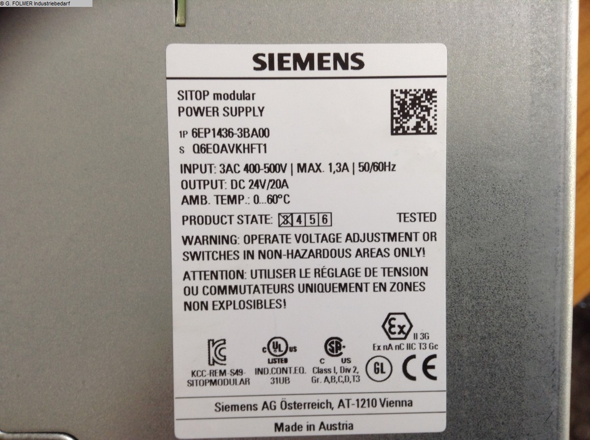 used Electronics / Drive technology SIEMENS 6EP1436-3BA00
