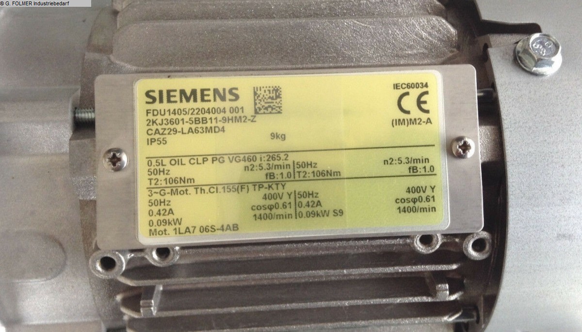 used Motor SIEMENS FDU1405/2204004 001