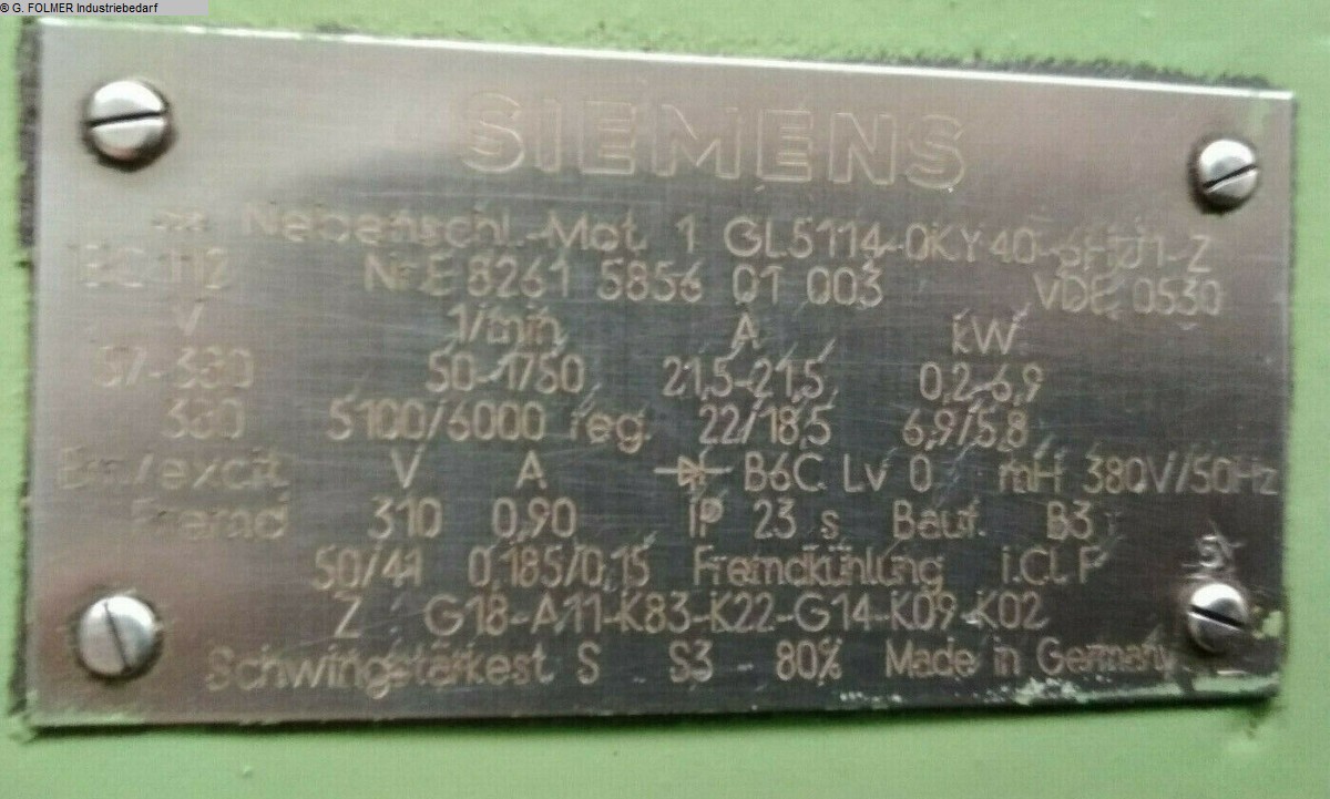 Motor usado Siemens GL5114-0KY