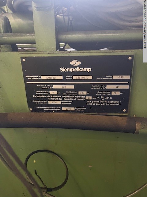 used Hydraulic Press SIEMPELKAMP unbekannt