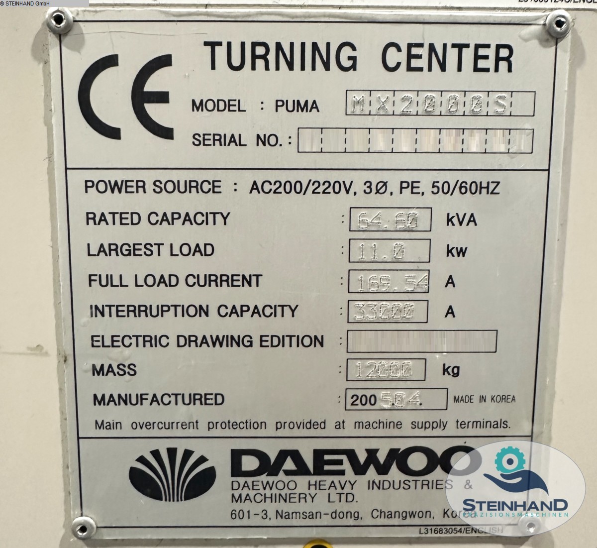 used CNC Turning- and Milling Center DOOSAN PUMA MX 2000 S