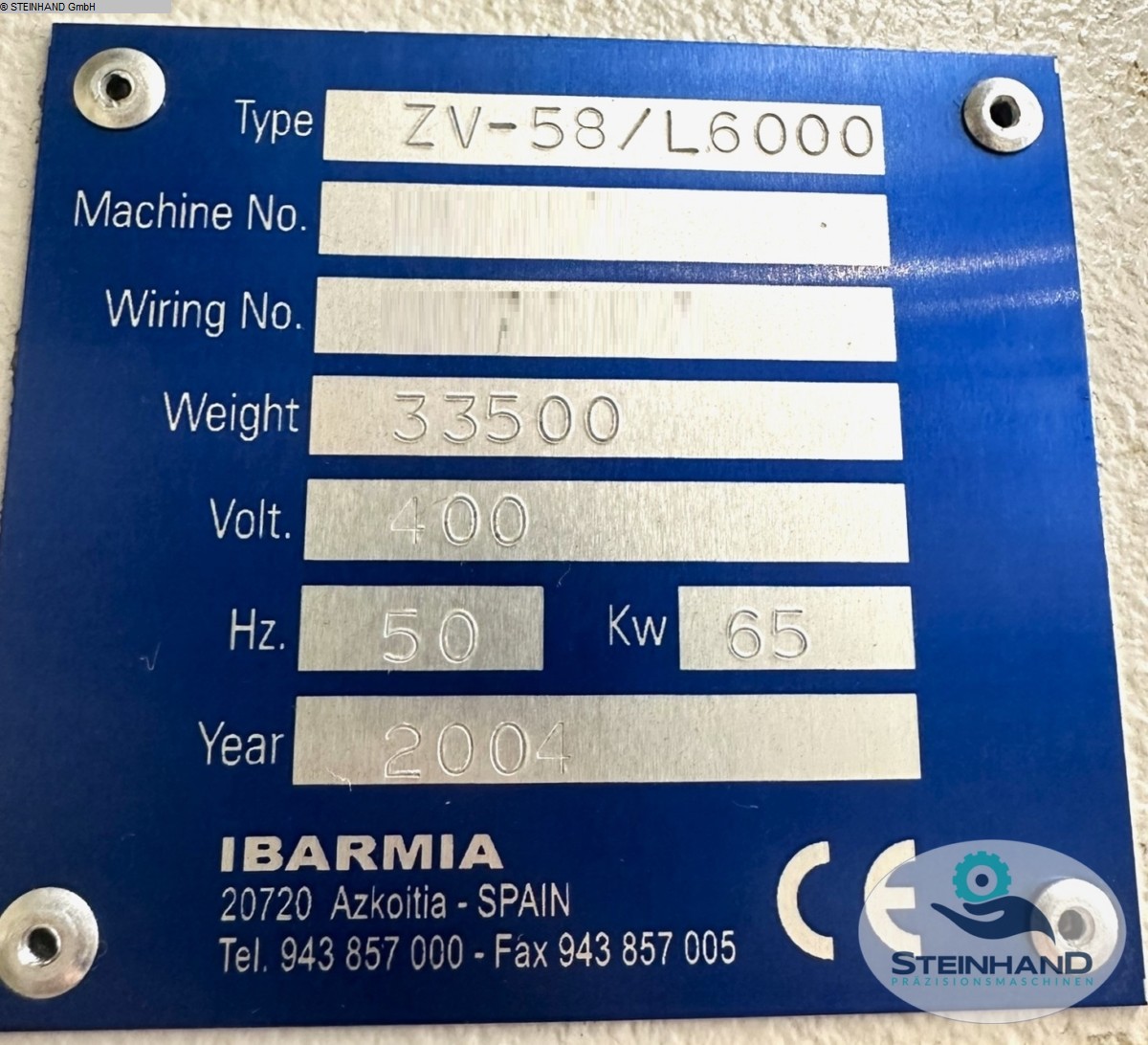 Fresatrice usata - Verticale IBARMIA ZV-58 / L6000