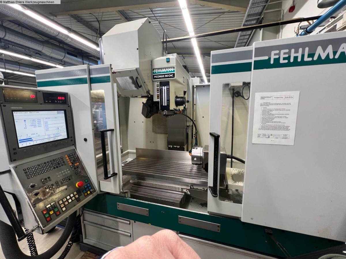 used Machines available immediately Milling Machine - Vertical FEHLMANN PICOMAX 80 CNC