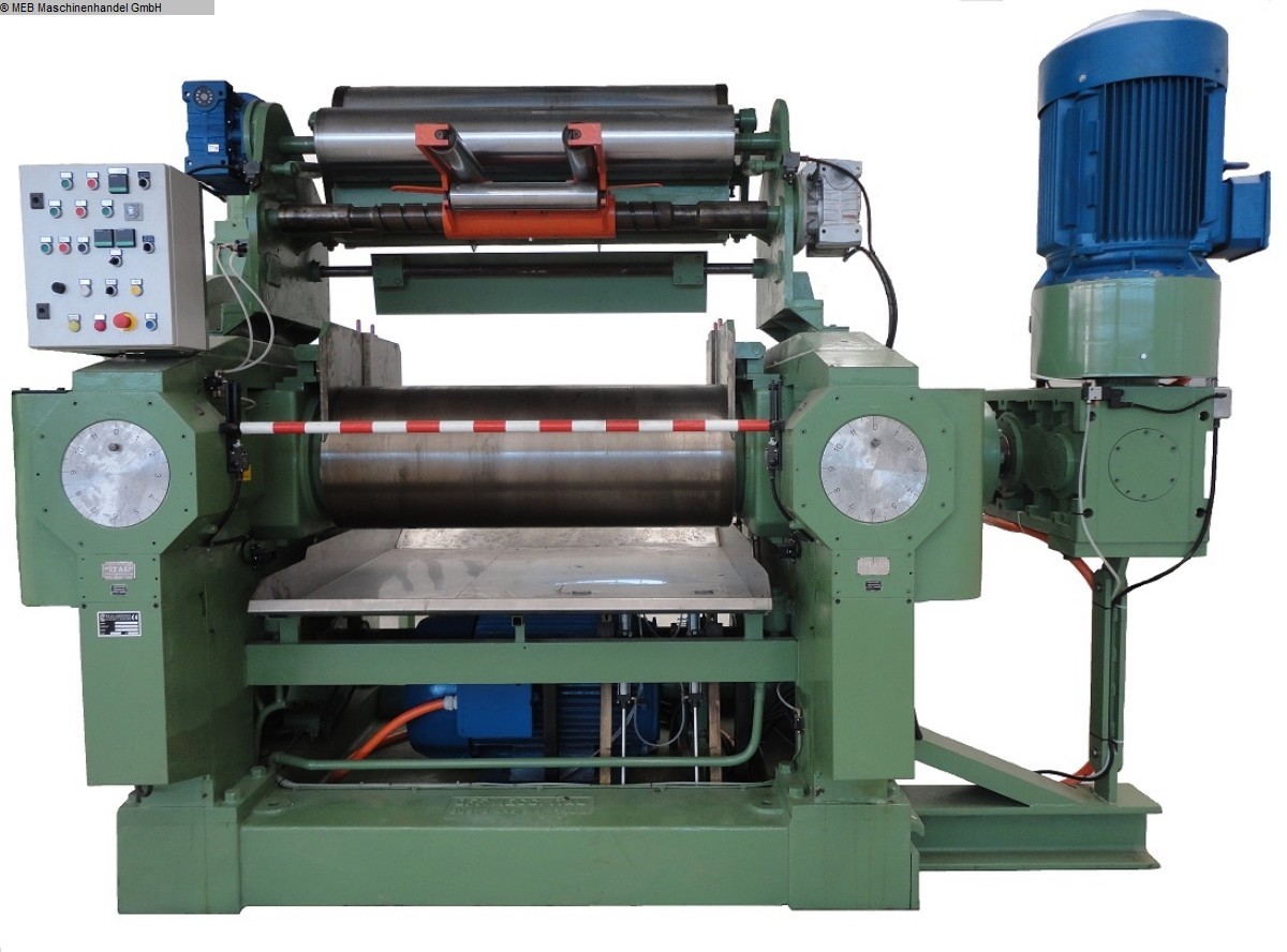 used Rubber processing Mixing mill ITAL Duplocom /Pluridrive 550x1500