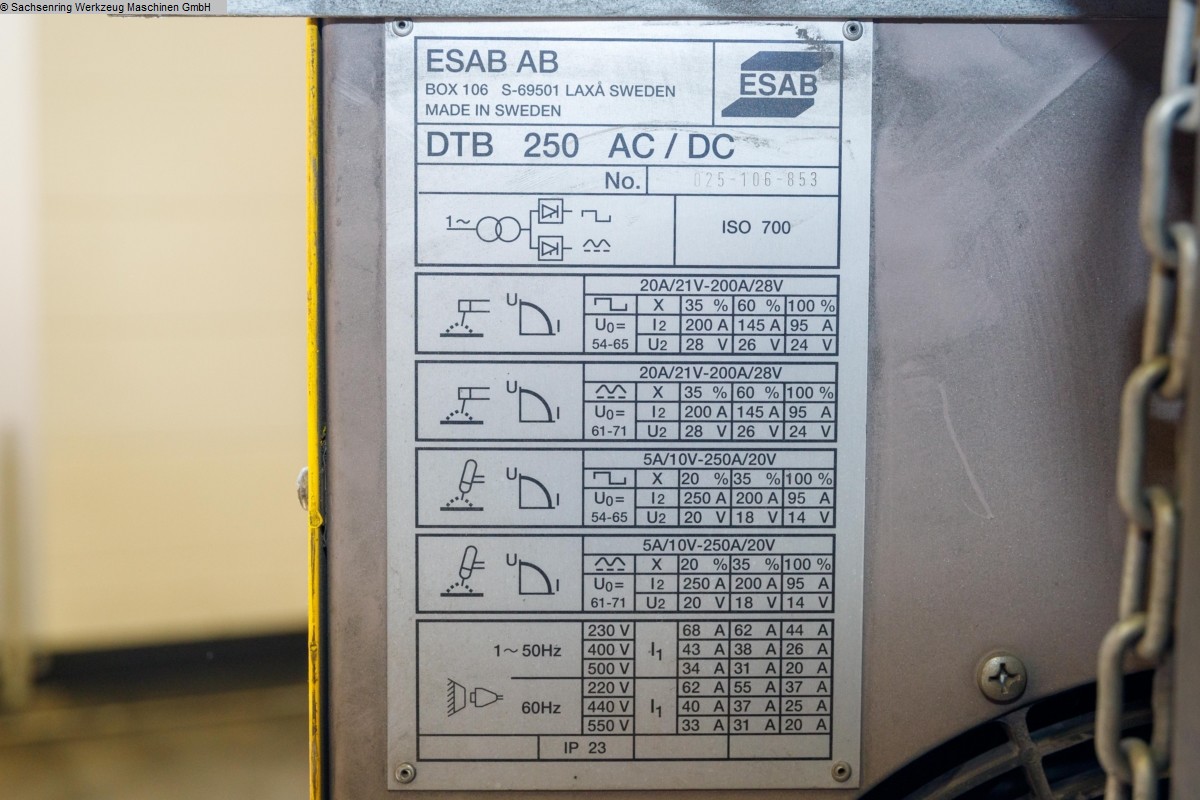 used WIG-Welder ESAB DTB 250 AC-DC