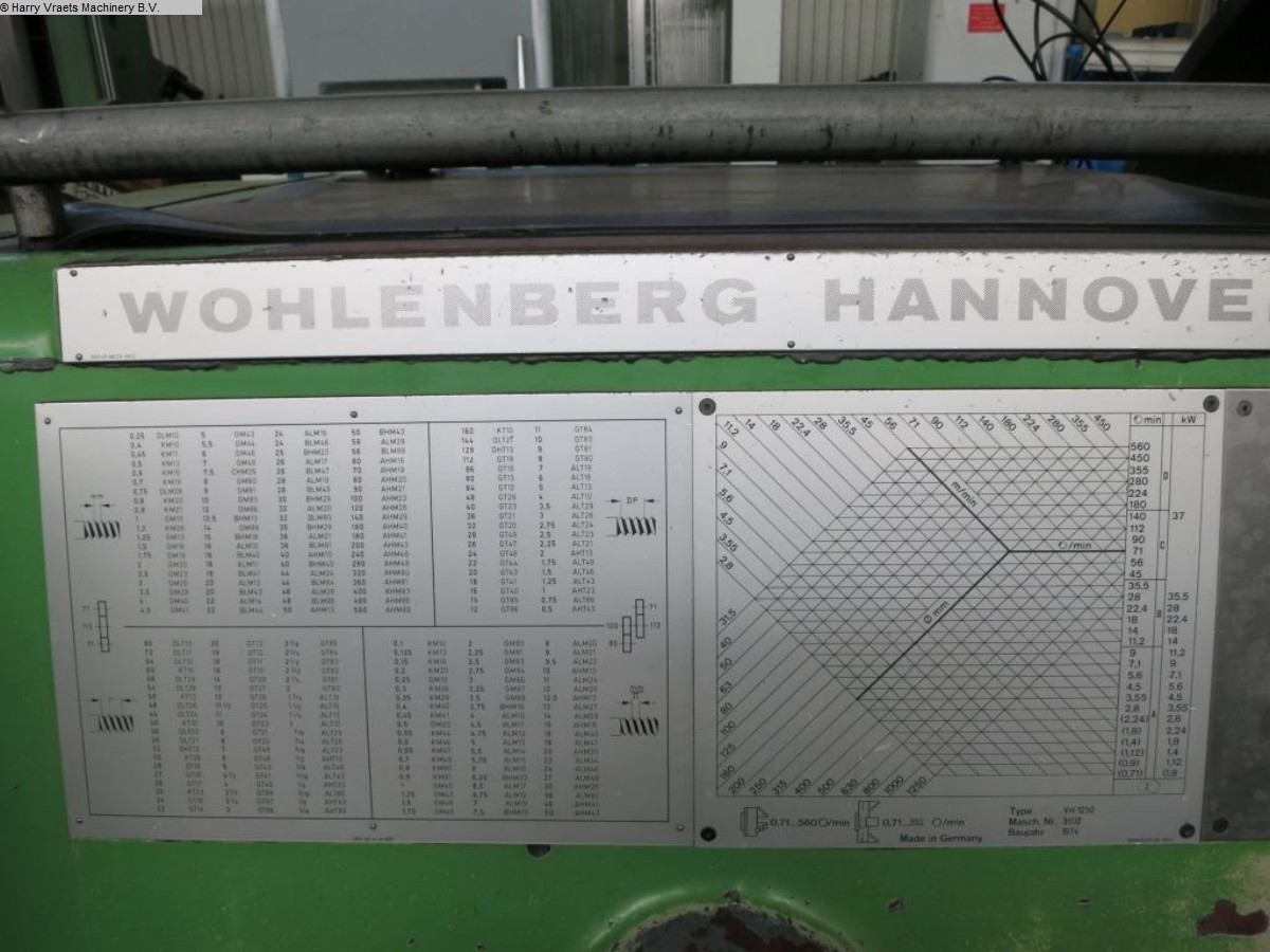 used CNC Lathe WOHLENBERG VM 1250