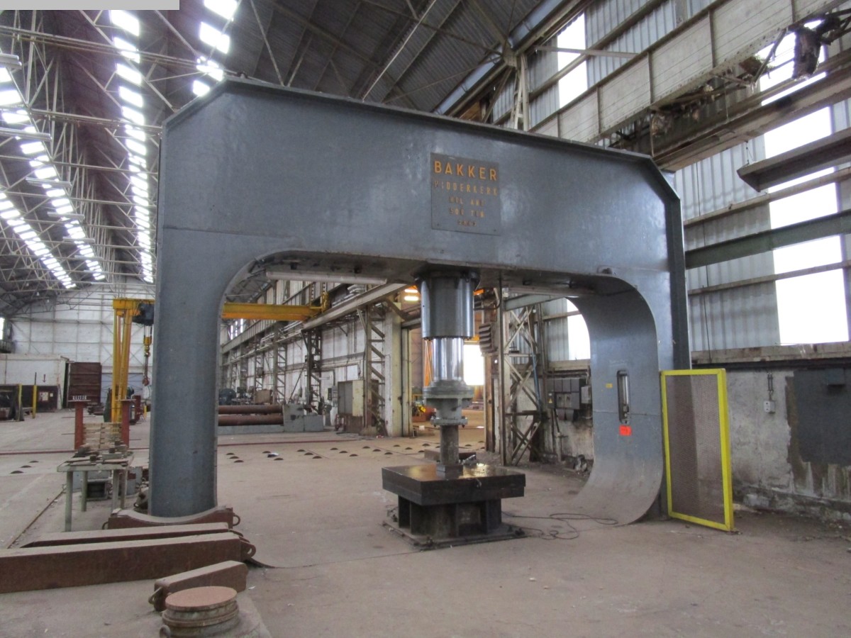 used Metal Processing Double Column Press - Hydraulic Bakker 