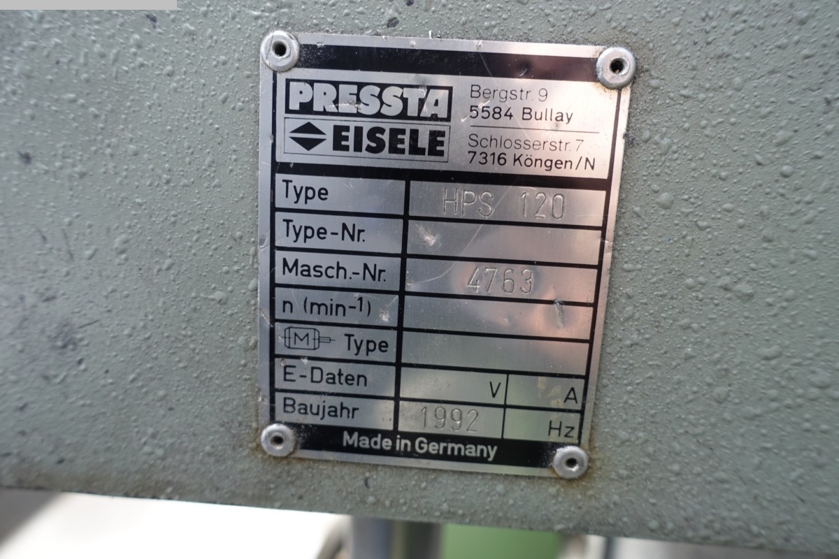 Prensa de columna simple usada - hidráulica Eisele HPS 120