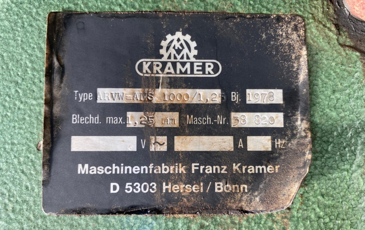 Máquina especial Kramer 55/1000/1,25 usada