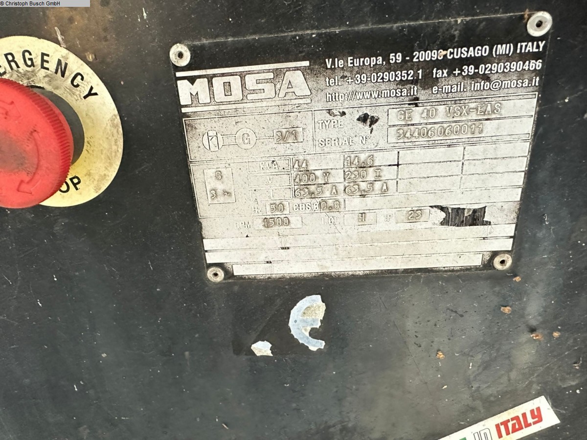 gebrauchte Maschinen sofort verfügbar Notstromaggregat MOSA Super Silenced GE 40